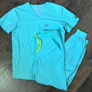 Light blue scrub set